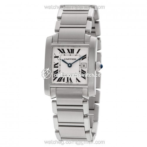 Cartier WSTA0005 Tank Francaise Quartz Female Stainless Steel Replica