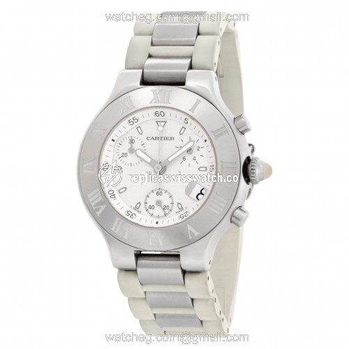 Cartier w10184U2 Chronoscaph 21 Quartz Unisex Stainless Steel Replica