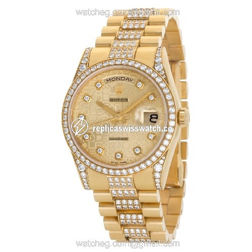 Rolex 118388 Day-Date Automatic Male 18k yellow gold Replica