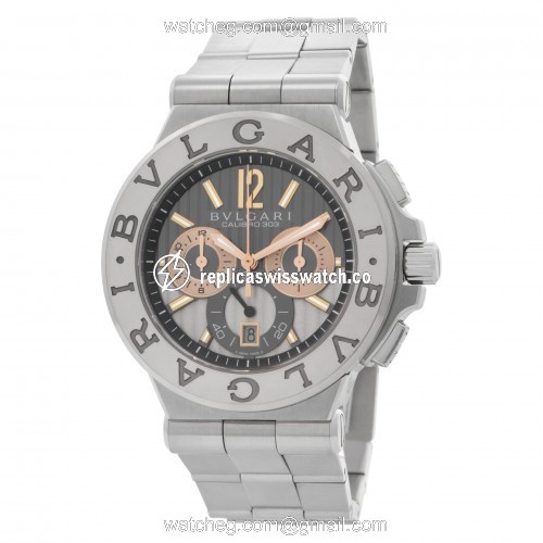 Bvlgari dg 42 swg ch Diagono Calibro 303 Automatic Male Stainless Steel Replica