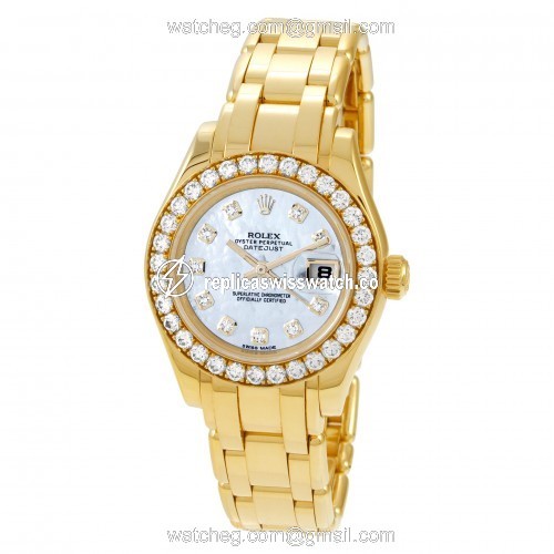 Rolex 80298 Pearlmaster Automatic Female 18k yellow gold Replica