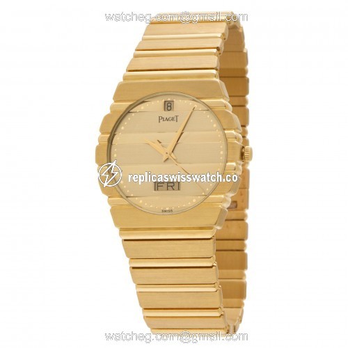 Piaget 15562C701 Polo Quartz Unisex 18k yellow gold Replica