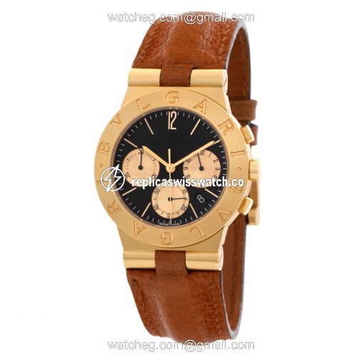 Bvlgari CH35 G Diagono Quartz Unisex 18k yellow gold Replica