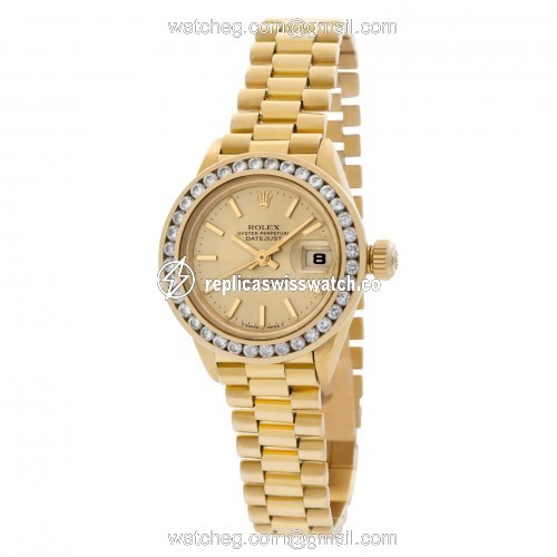 Rolex 69178 Datejust Automatic Female 18k yellow gold Replica