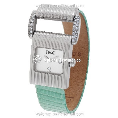 Piaget 5222 Protocol Quartz Female 18k White Gold Replica