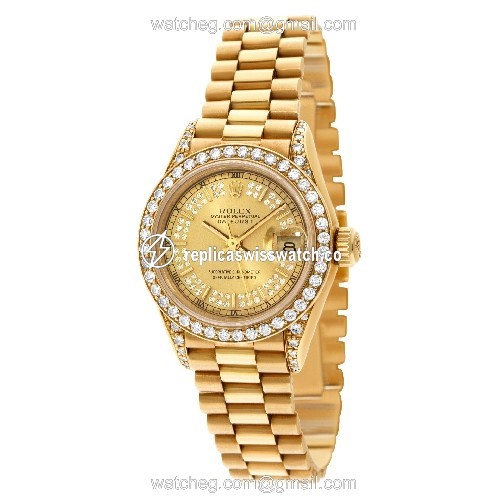 Rolex 69188 Datejust Automatic Female 18k yellow gold Replica