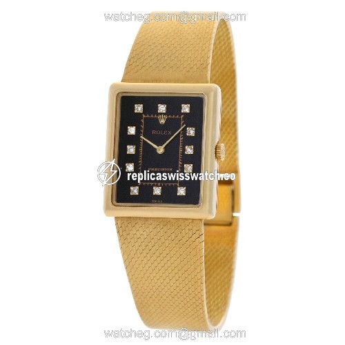 Rolex 4105 Precision Manual Unisex 18k yellow gold Replica