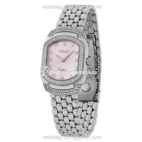Rolex 6693 Cellini Quartz Female 18k White Gold Replica