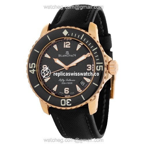 Blancpain 5015.3630.52 Fifty Fathoms Automatic Male 18k rose gold Replica