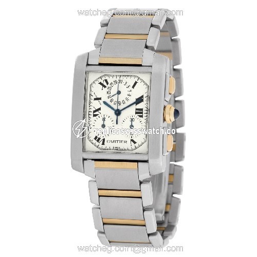 Cartier W51004Q4 Tank Francaise Quartz Unisex Stainless Steel Replica