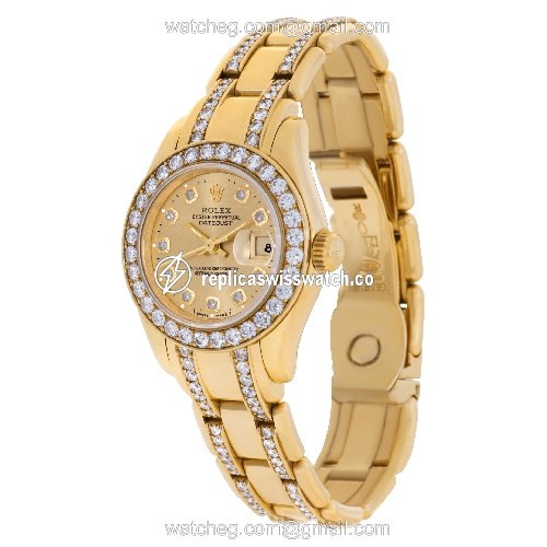 Rolex 69298 Pearlmaster Automatic Female 18k yellow gold Replica