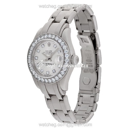 Rolex 80299 Pearlmaster Automatic Female 18k White Gold Replica