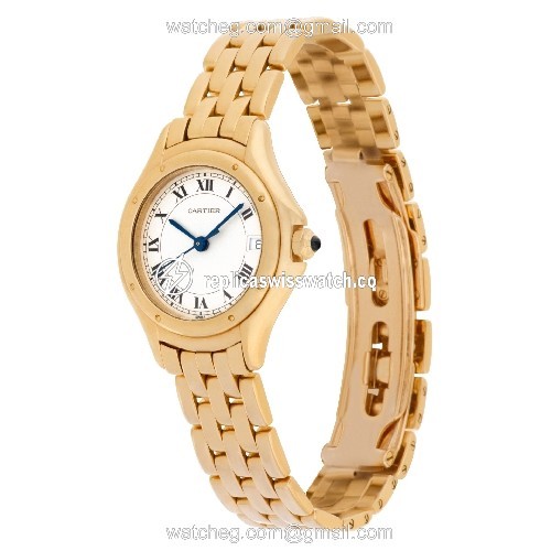 Cartier Cartier 1463 Cougar Quartz Female 18k yellow gold Replica