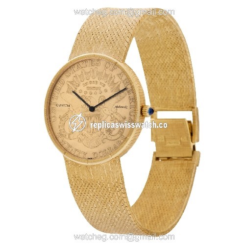 Corum 1904 $20 Coin Automatic Male 18k yellow gold Replica