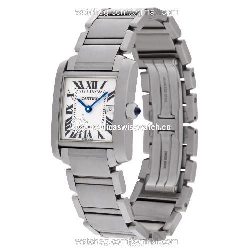 Cartier W51011Q3 Tank Francaise Quartz Female Stainless Steel Replica