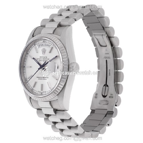 Rolex 18239 Day-Date Automatic Male 18k White Gold Replica