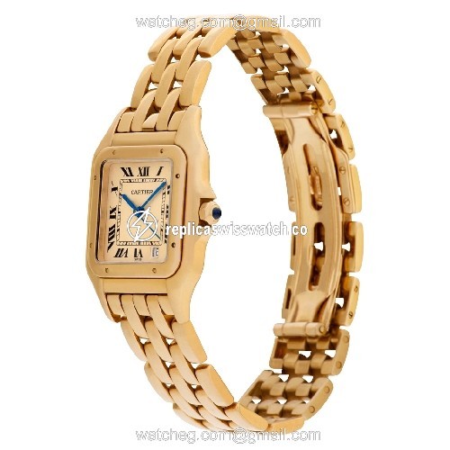 Cartier w2501489 Panthere Quartz Male 18k yellow gold Replica