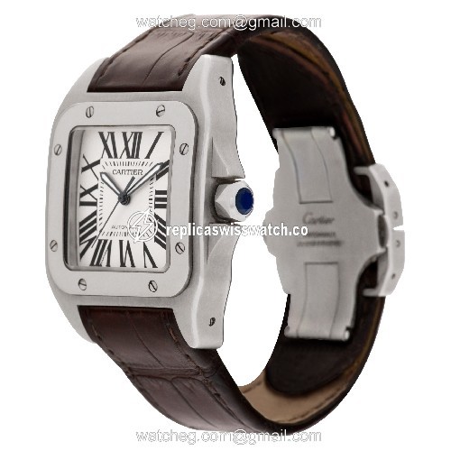 Cartier W20073X8/2656 Santos 100 Automatic Male Stainless Steel Replica