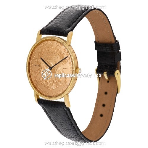 Corum 380684 $20 Coin Quartz Male 18k yellow gold Replica
