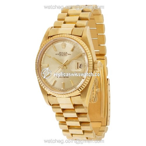 Rolex 1601 Datejust Automatic Male 18k yellow gold Replica