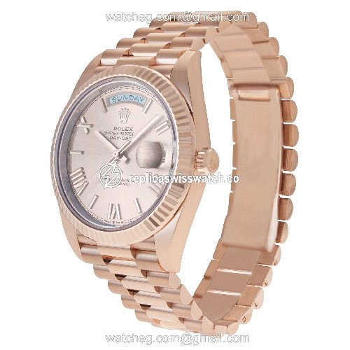 Rolex 228235 Day-Date 40 Automatic Unisex 18k rose gold Replica