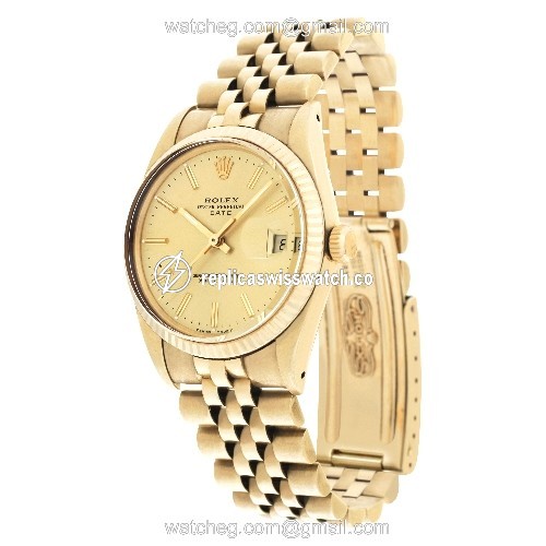 Rolex 15037 Date Automatic Unisex 14k yellow gold Replica
