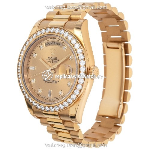 Rolex 218348 Day-Date II Automatic Male 18k yellow gold Replica