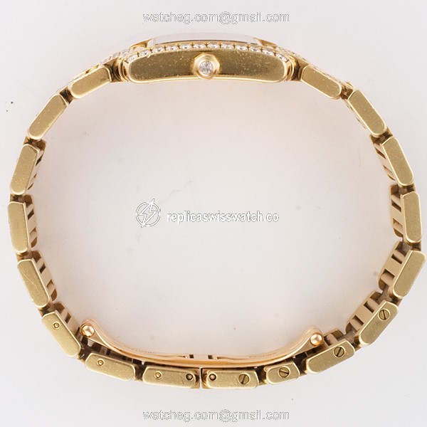 Cartier WE1002SD Tank Francaise Quartz Female 18k yellow gold Replica