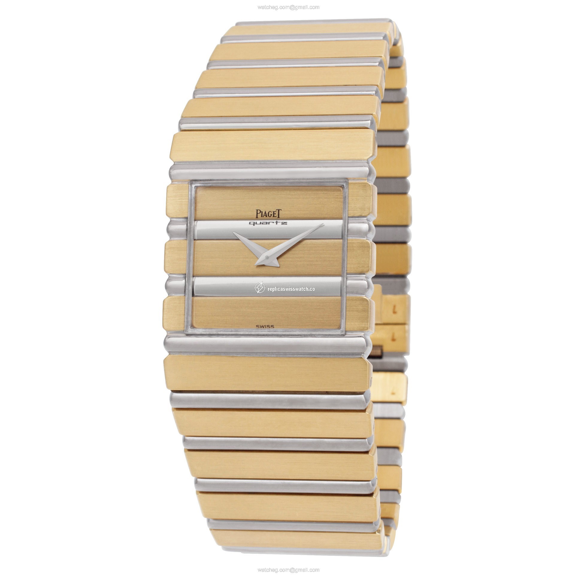 Piaget 7131c701 Polo Quartz Male 18k White & Yellow Gold Replica