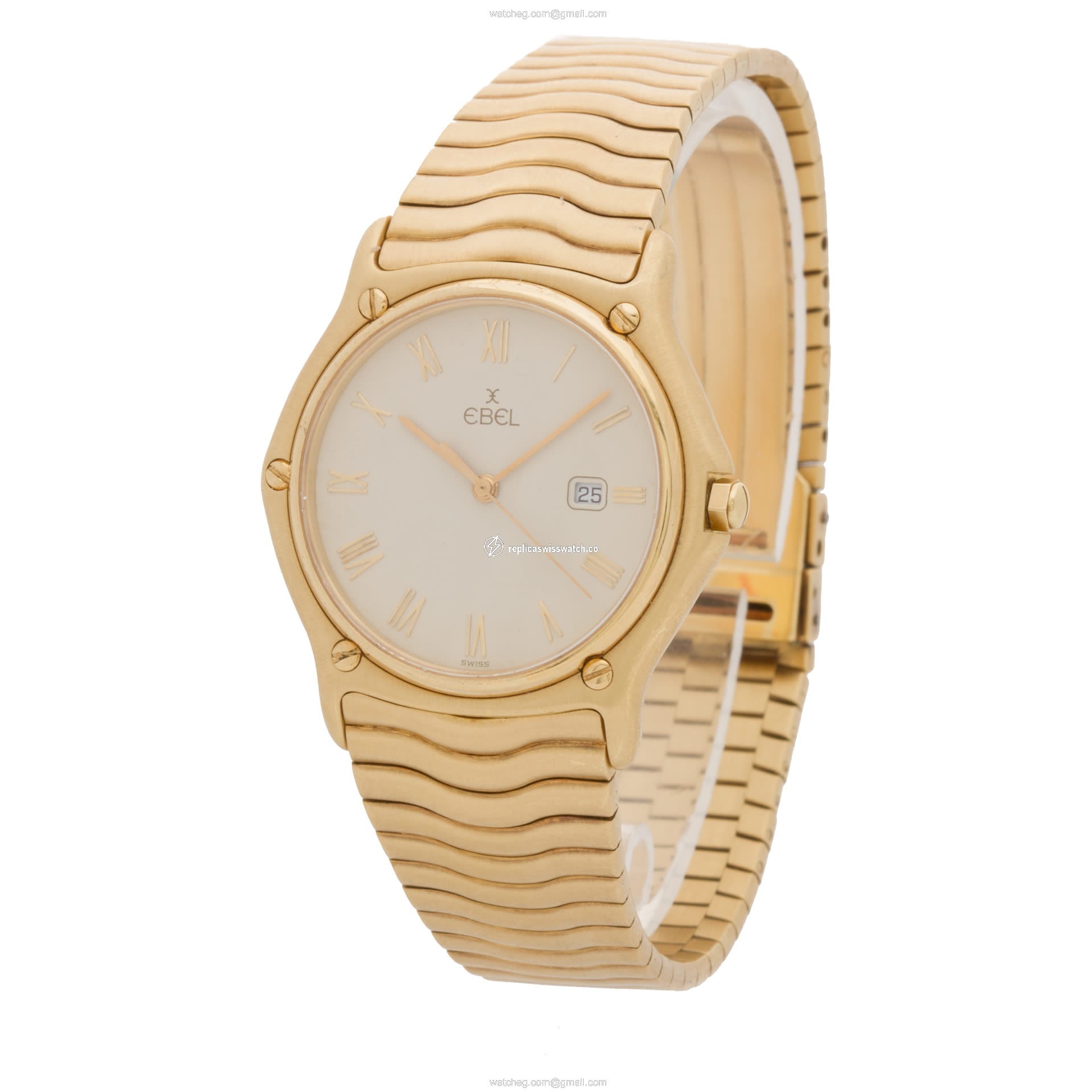 Ebel 883903 Sportwave Quartz Male 18k yellow gold Replica