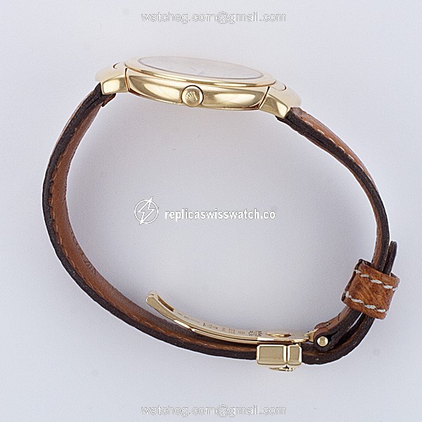 Rolex 6622 Cellini Quartz Male 18k yellow gold Replica
