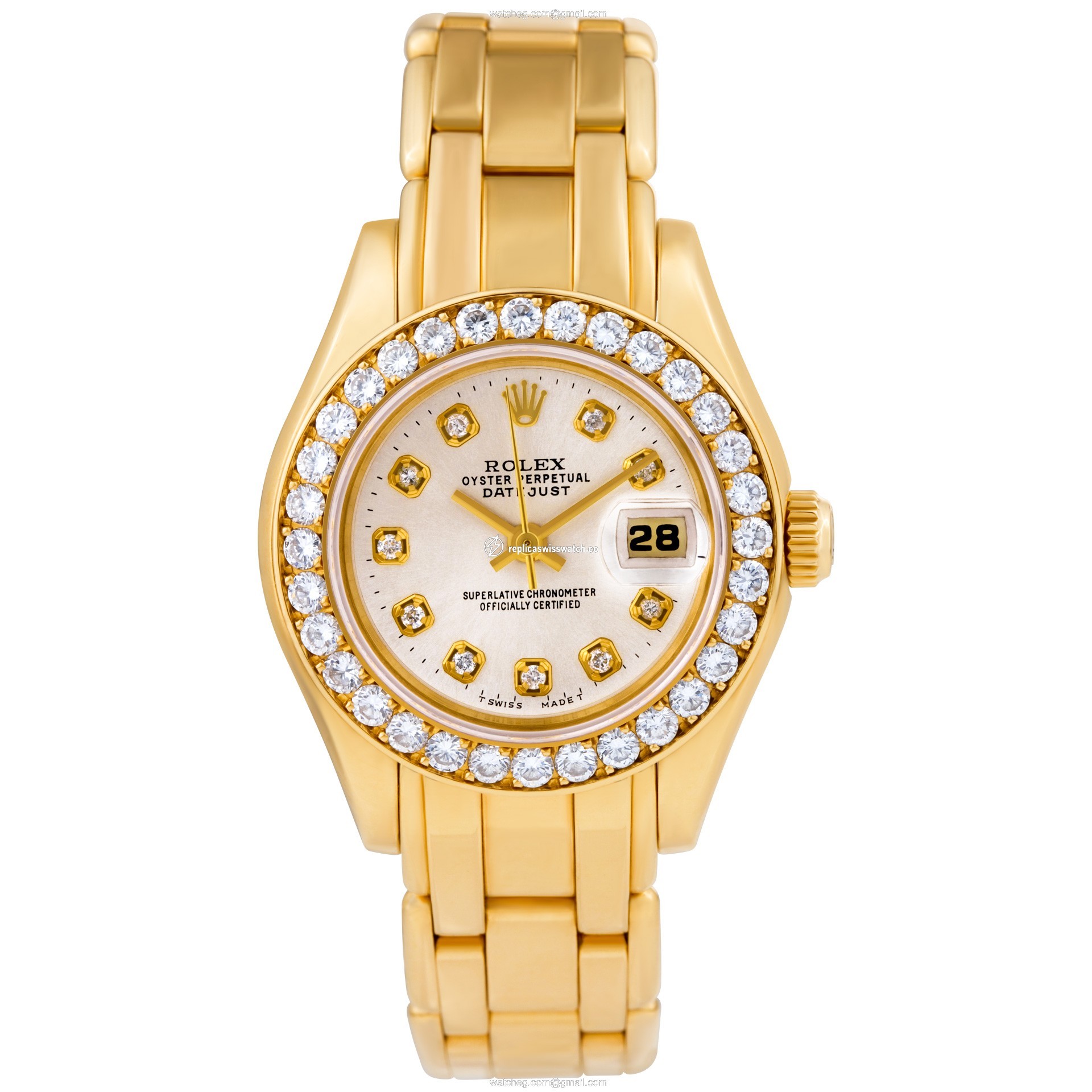 Rolex 69298 Pearlmaster Automatic Female 18k yellow gold Replica