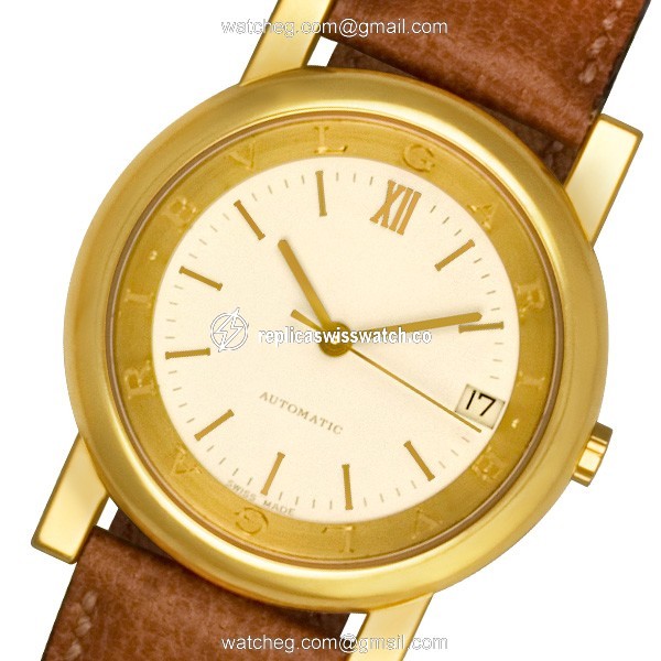 Bvlgari At 35 GLD  Automatic Male 18k yellow gold Replica
