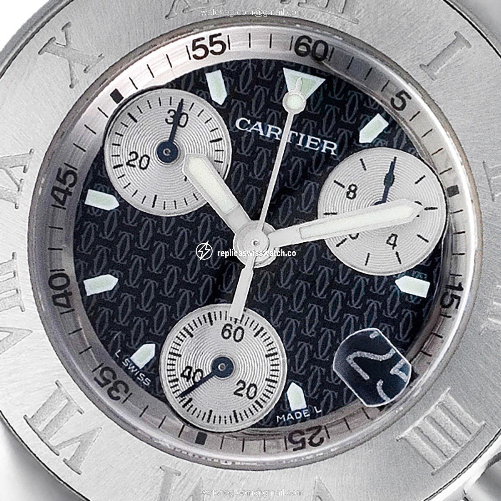 Cartier w10172t2 Chronoscaph Quartz Male Stainless Steel Replica