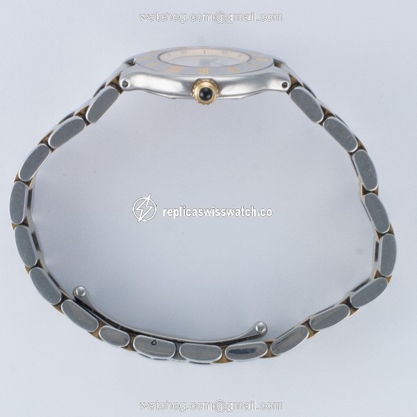 Cartier W10072R6 Must 21 Quartz Female 18k gold & Stainless Steel Replica