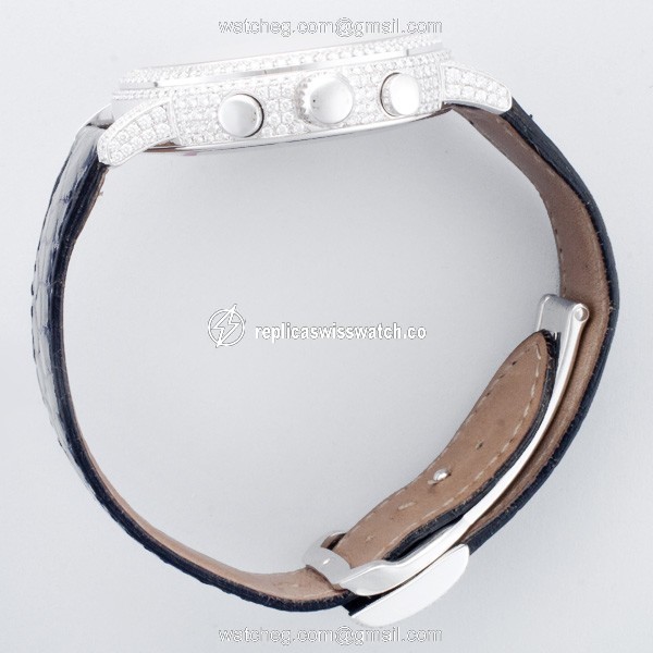 Chopard 17/1868-20 Chronograph Quartz Male 18k White Gold Replica