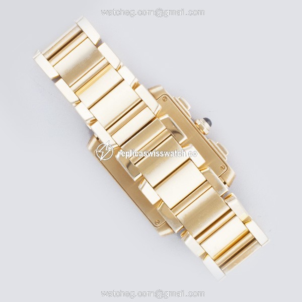 Cartier W50005R2 Tank Francaise Quartz Male 18k yellow gold Replica
