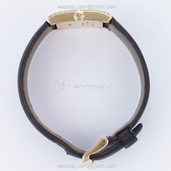 Cartier 1821 Tank Francaise Quartz Male 18k yellow gold Replica
