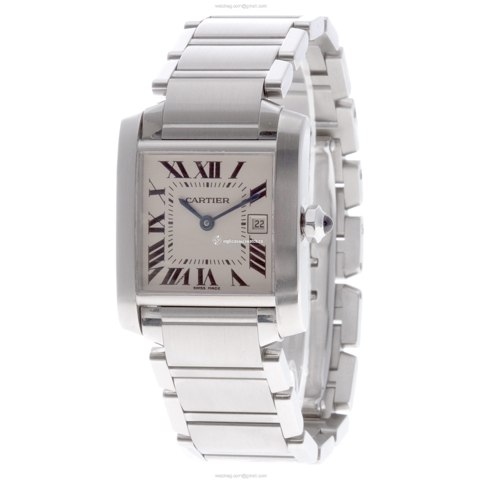 Cartier W51011Q3 Tank Francaise Quartz Unisex Stainless Steel Replica