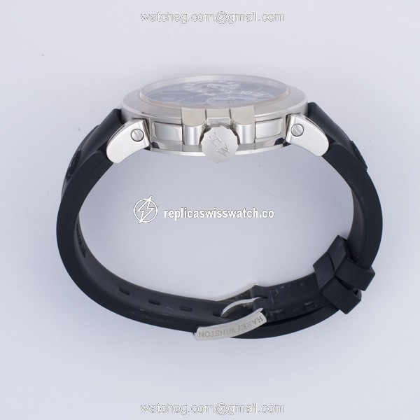 Harry Winston OCEATZWW002 Dual Time Automatic Male 18k White Gold Replica