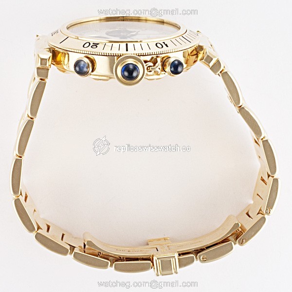 Cartier 0392 Pasha Quartz Male 18k yellow gold Replica