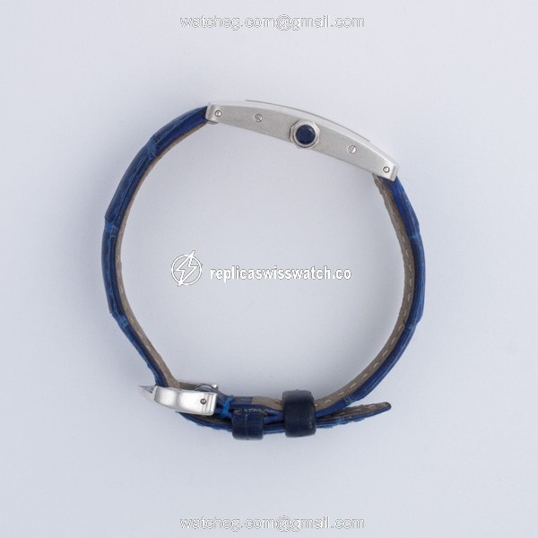 Cartier SM10782 Americaine Tank Quartz Female 18k White Gold Replica