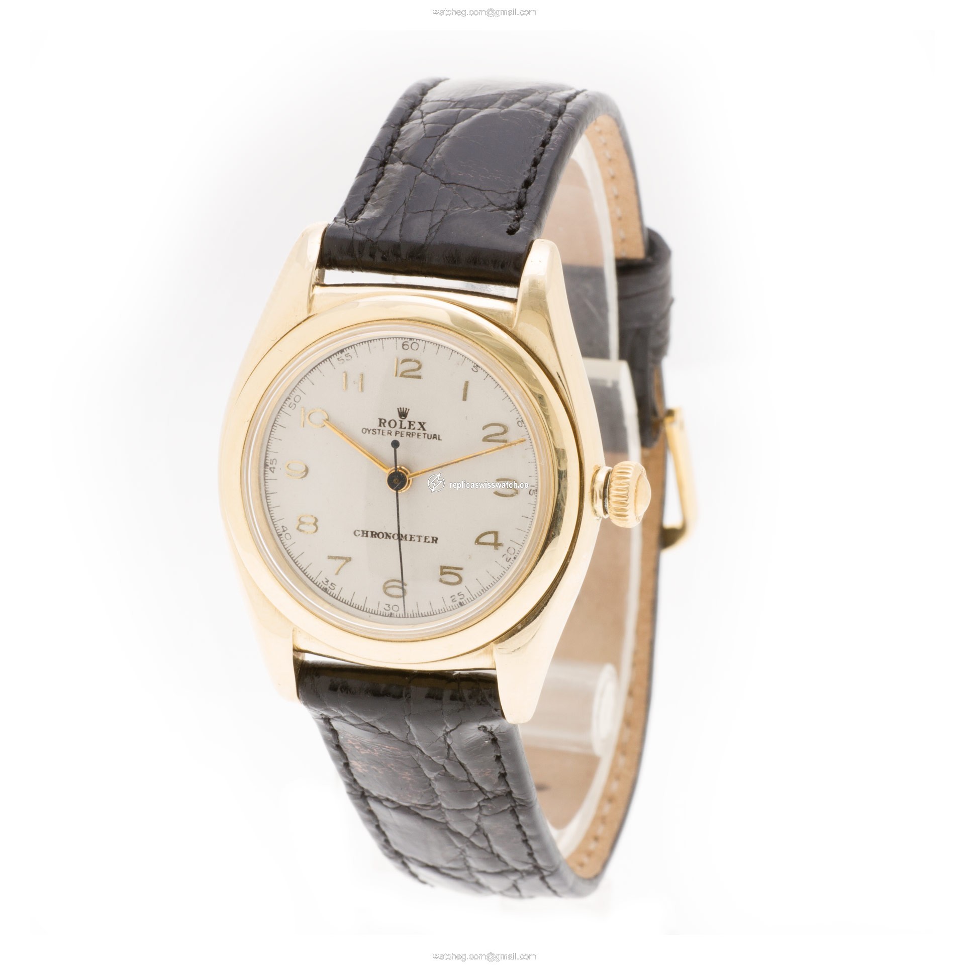 Rolex 3131 Bubble Back Automatic Male 14k yellow gold Replica