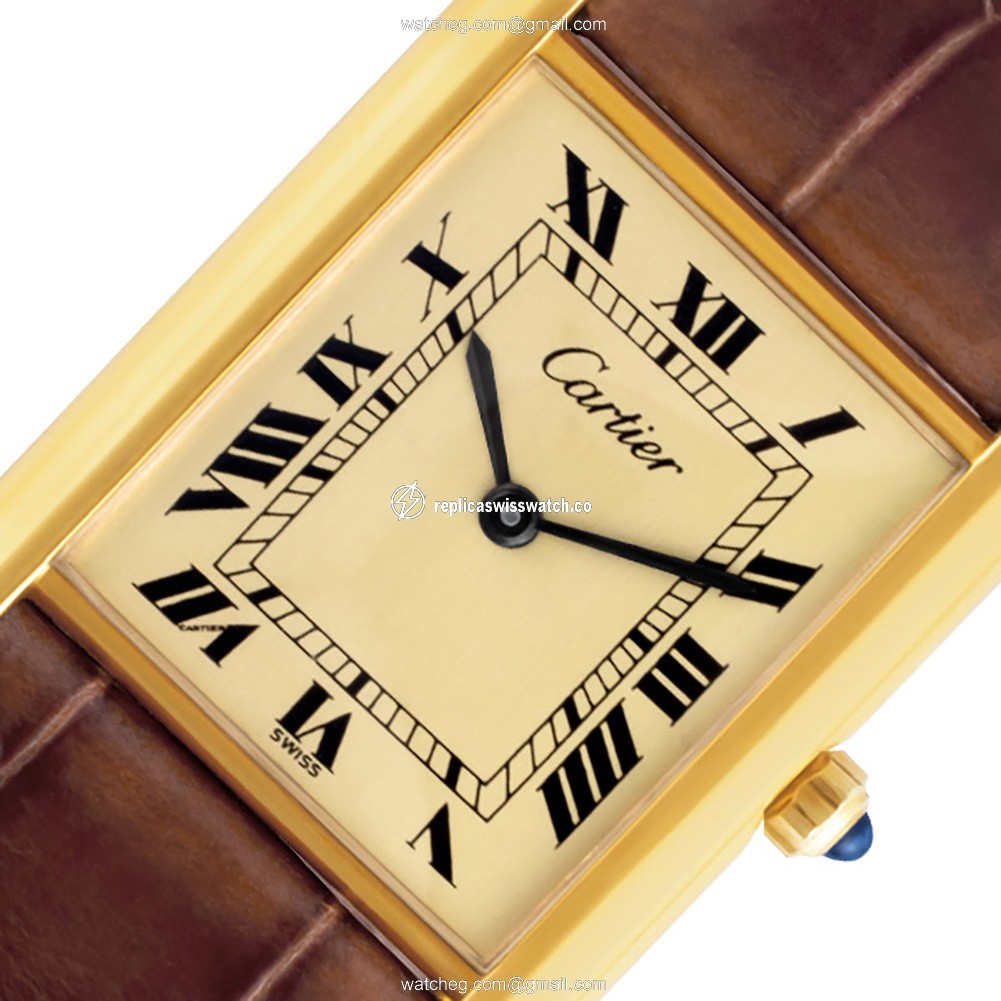 Cartier 41578 Vermeil Quartz Male Vermeil Replica
