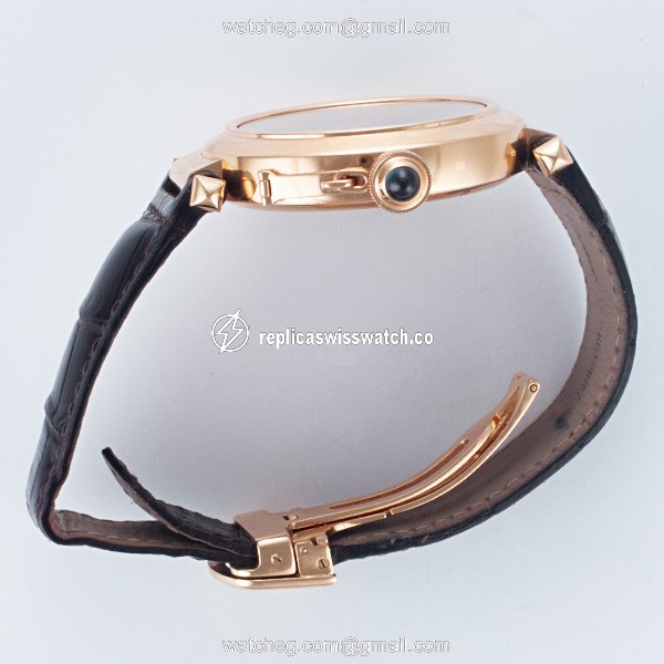 Cartier W3030001 Pasha 42mm Automatic Male 18k rose gold Replica
