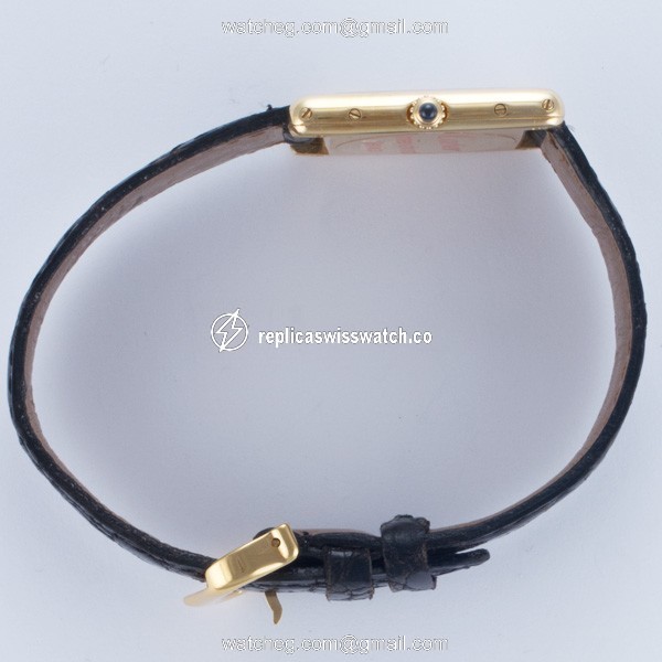 Cartier Cartier 1747 Tank Quartz Male 18k yellow gold Replica