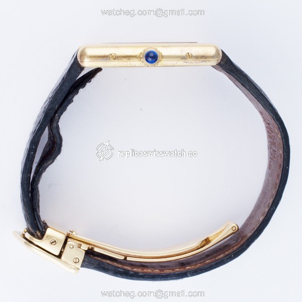 Cartier 1615 Tank Quartz Male Vermeil Replica