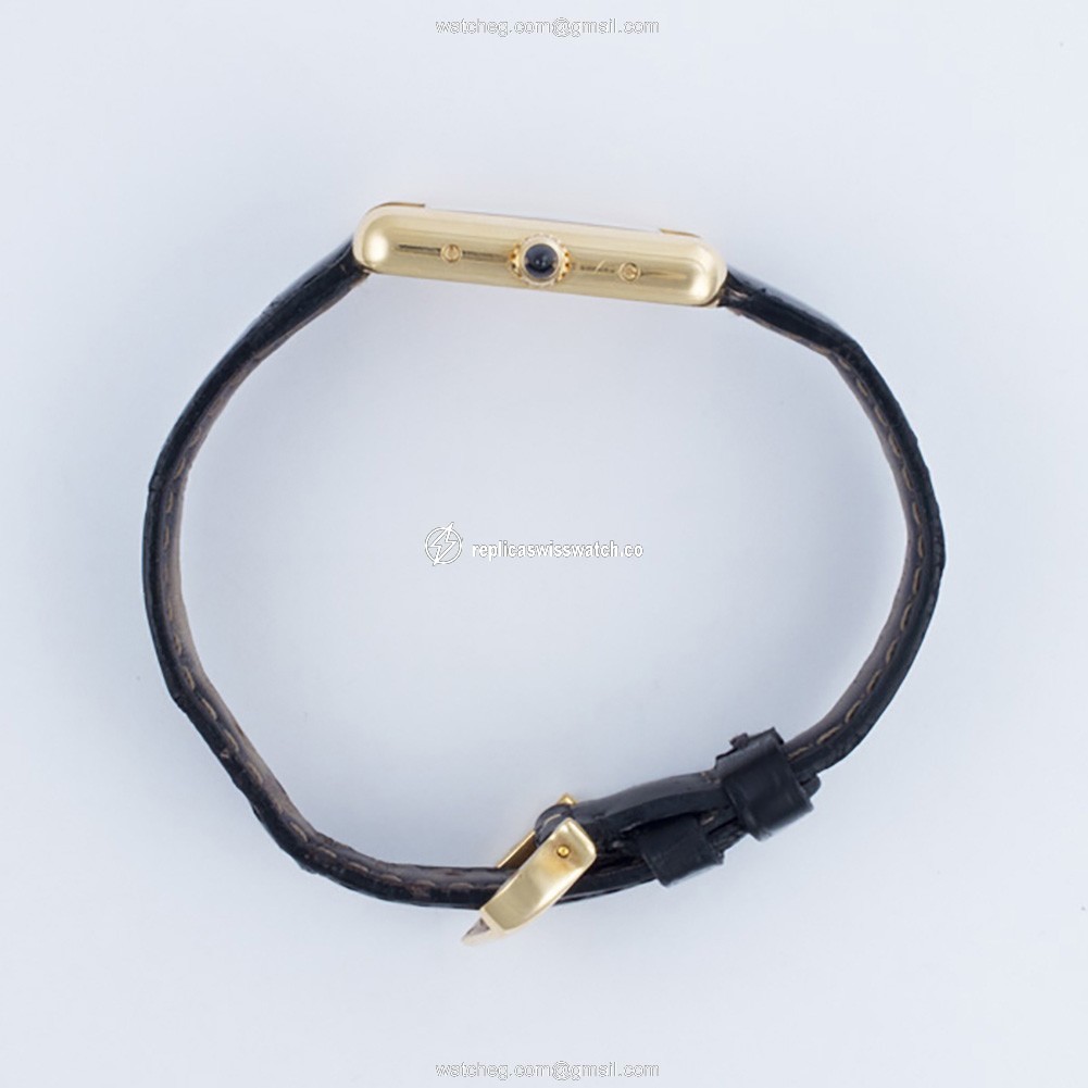 Cartier 2442 Tank Quartz Unisex 18k yellow gold Replica