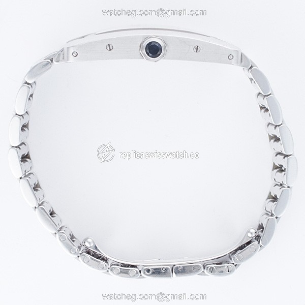 Cartier w26019L1 Tank American Quartz Female 18k White Gold Replica