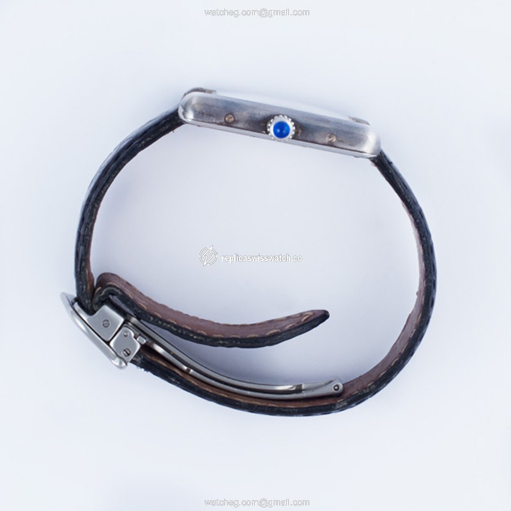 Cartier 2414 Tank Quartz Unisex Sterling Silver Replica